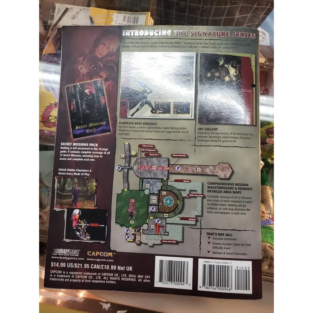 Brady Games Official Strategy Guide For Devil May Cry 2001 Signature Series